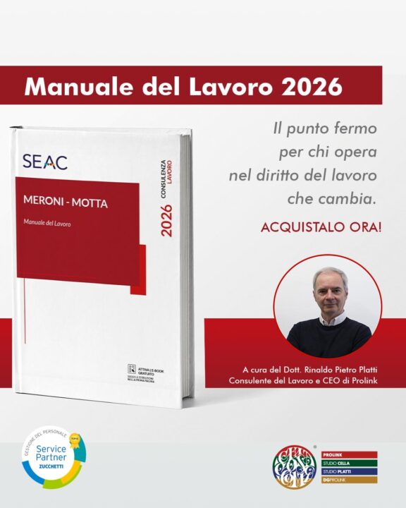 NUOVO | MERONI MOTTA – Manuale Del Lavoro