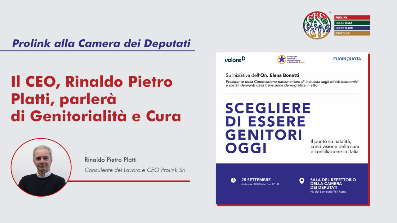 Innovazione sociale e genitorialità: Prolink porta la sua esperienza alla Camera dei Deputati